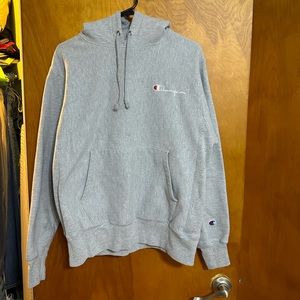 Men’s Grey Champion Hoodie Size M
